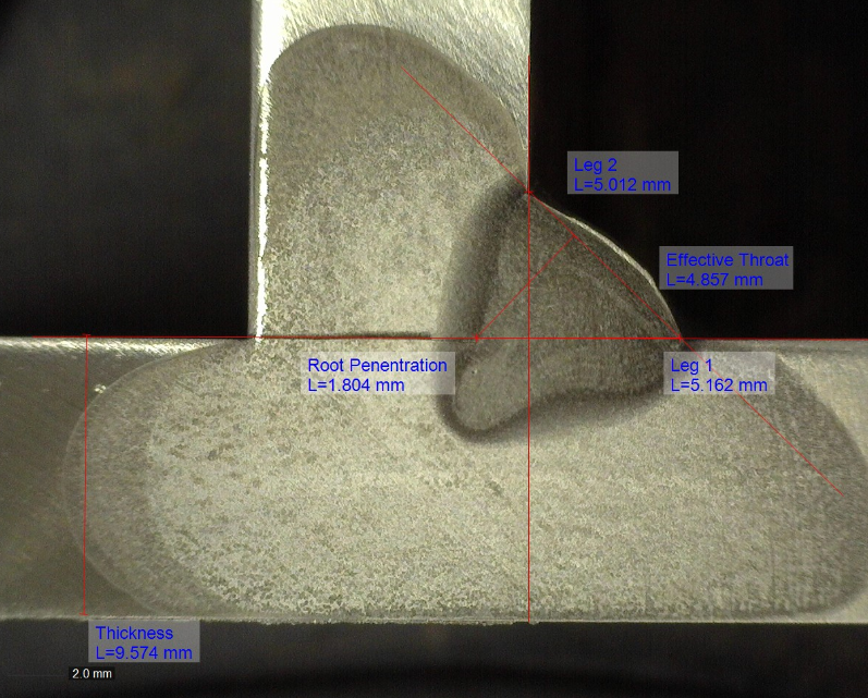 A simple macroetch can provide valuable information as to the reliability of a welding procedure.
